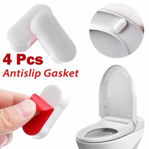 4pcs Strong Adhesive Toilet Seat Buffer Bumpers Replacement Pads Antislip Gasket