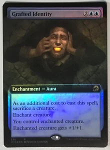 *foil GRAFTED IDENTITY Innistrad Midnight Hunt MTG Magic extended art NM - Picture 1 of 1