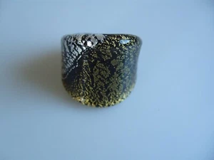 Anillo de joyería original de vidrio de Murano cristal de Murano ÚNICO hecho a mano colorido talla 18,5 - Imagen 1 de 8