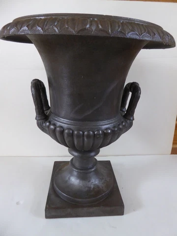 ANTIQUE - VICTORIAN - CAST IRON GARDEN URN / PLANTER - 20" HIGH Cover
