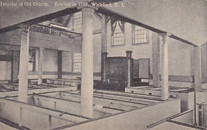 Wickford, RI - Interior of Old Church, Erected in 1707 - Foto 1 di 2