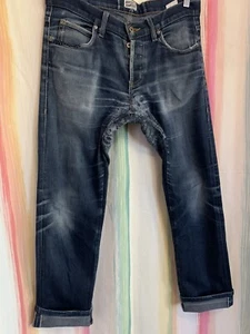 Naked & Famous Boro, Sashiko  Repair Mending Fade Distressed Denim Jeans Size 33 - Picture 1 of 18