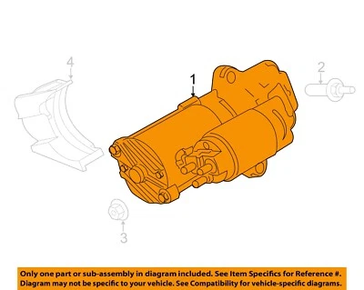 Used Starter Motor fits: 2014 Ford Edge 2.5 Grade A - Изображение 1 из 3