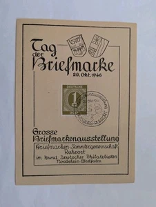 Sonderkarte Tag der Briefmarke 1946 (3) Duisburg SST - Bild 1 von 2