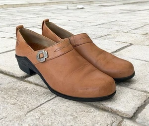 Ariat Sport Clogs Bootie Leather Desert Tan Slip On Boots Shoes 52321 sz 9 B - Picture 1 of 21