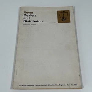 Rover Dealers And Distributors June 1967 Booklet 16th Edition Used With Cards - Picture 1 of 14