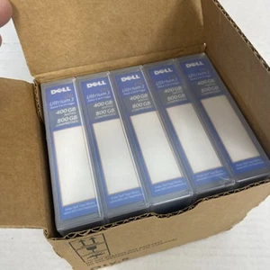 Factory Sealed 5 Dell LTO Ultrium 3 400GB/800GB Data Cartridges 0HC593 HC593 - Photo 1/5