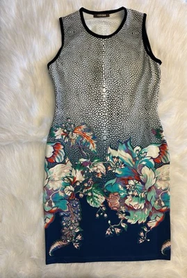 Vestido Vaina Roberto Cavalli Abstracto Estampado Floral IT46 Foto 1 de 4