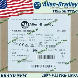 New Factory SealedAB 2097-V33PR6-LM/A Kinetix Servo Drive 2097 V33PR6 LM serA US - Picture 1 of 7