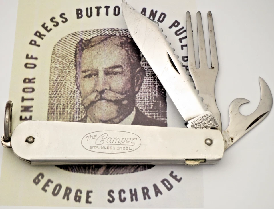 Antique 1940's to 50's Era George Schrade Knife Co - RARE Camping Knife Set - Image 1 of 4