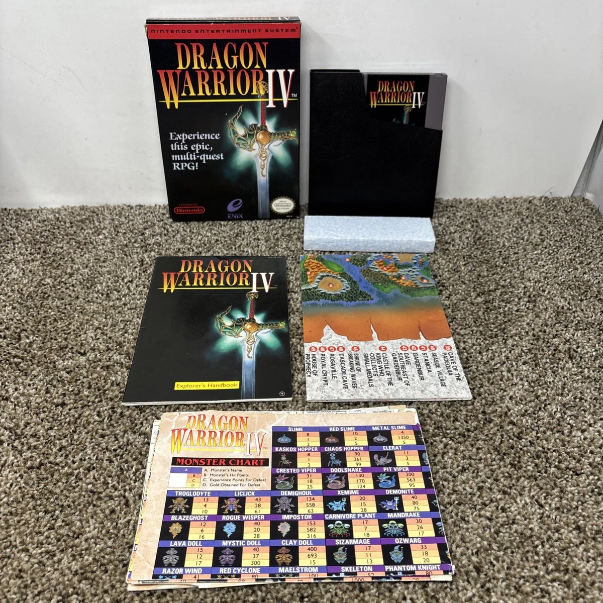 Dragon Warrior４本セット【中古美品・NES北米版】 Dragon Warrior IV (Nintendo Entertainment System, 1992) for