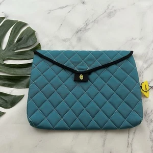 Timbuk2 Laptop Case Bag Quilted Turquoise Blue Padded Cover Large Sleeve - Picture 1 of 5
