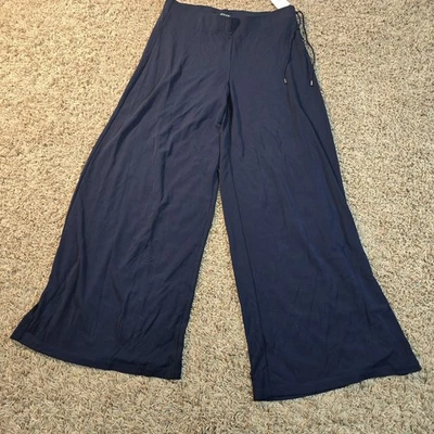 Lauren Ralph Lauren Wide Leg Dressy Capri Pants Petite Medium NWT Lace-Up Side - Image 1 of 4