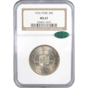 York County Maine Commemorative Half 1936 MS 67 NGC CAC SKU:I17353 - Picture 1 of 4