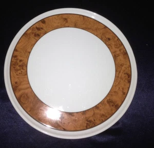 APILCO JUNON 11 7/8" CAKE PLATE PLATTER RUST MARBLE RIM FRANCE WILLIAMS SONOMA - Picture 1 of 5