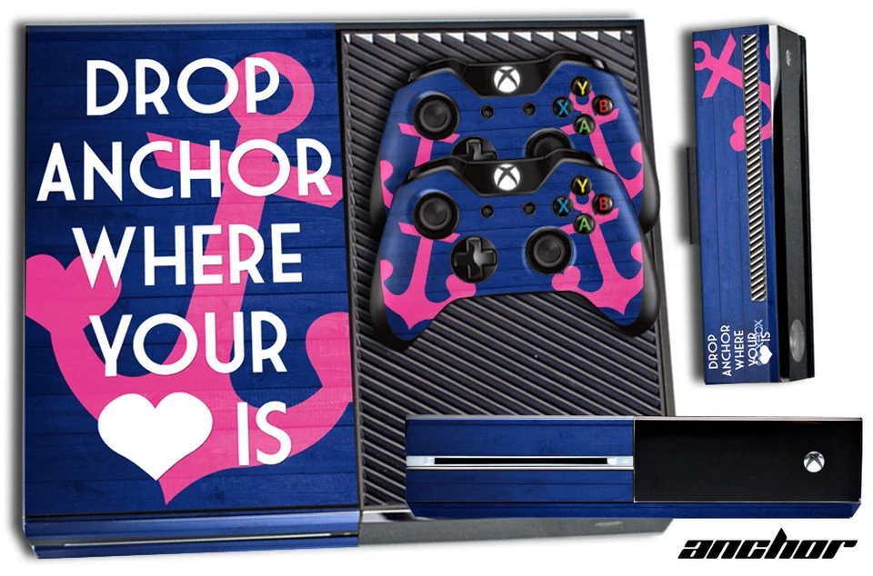 Skin für Xbox One 1 Konsole 2 Controller Sticker Aufkleber Anker Where Ihre Herz - Bild 1 von 1