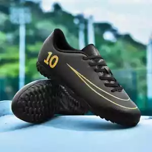Cheap Black Turf Football Shoes for Child Football Boots Kids Boy Soccer - Picture 1 of 27