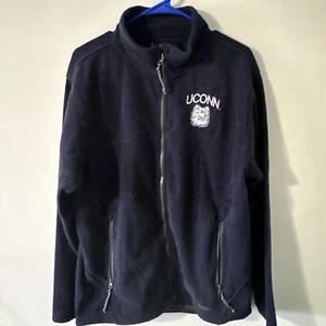 Charles River UConn Huskies Full Zip Fleece Jacket Sweatshirt Size Large - Picture 1 of 11