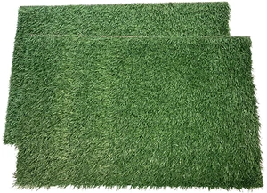 Dog Grass Pee Pads Artificial Turf Pet Mat Puppy Potty Indoor/Outdoor Set of 2 - Picture 1 of 15