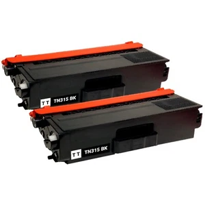 2 x Black Toner Cartridge for Brother TN315 HL-4150CDN MFC-9560CDW MFC-9970CDW - Picture 1 of 3