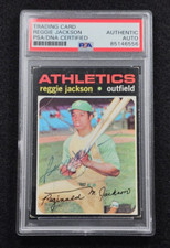 1971 REGGIE JACKSON Period Signature Topps Card-HALL OF FAME-ATHLETICS-PSA