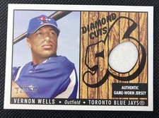 Vernon Wells 2003 Bowman Heritage Diamond Cuts Relics #VW  Jersey A Blue Jays