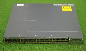 Cisco WS-C3750X-48P-E (-S/-L ) 48xGE PoE Upgraded IPService IOS Switch - 1 YrWty - Picture 1 of 3