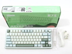 ROYAL KLUDGE R75 Mechanical Keyboard with Volume Knob Silver Switch Skycyan - Picture 1 of 2