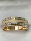 18K TWO TONE GOLD HAND ENGRAVED MENS WEDDING BANDS, HAND ENGRAVED WEDDING RINGS
