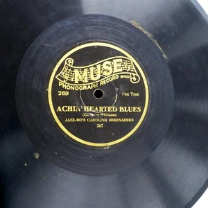 Jazz-Bo's Carolina Serenaders 78 Achin Hearted Blues on MUSE in VG cond.  g 1761 - Picture 1 of 4