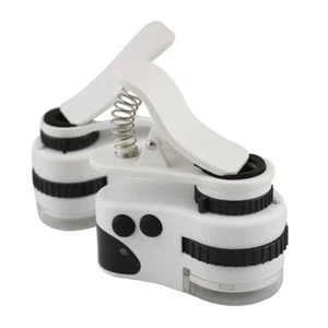Loupe Lumineuse LED Travail D'écran Mobile Microscope À Pince Pour Téléphone - Zdjęcie 1 z 11