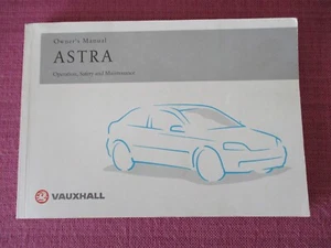 VAUXHALL ASTRA (2001 - 2005) OWNERS MANUAL - HANDBOOK INC CONVERTIBLE & COUPE - Picture 1 of 7