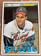 JOE TORRE  1967  TOPPS   Baseball Card - SLIGHT WEAR  - VINTAGE!