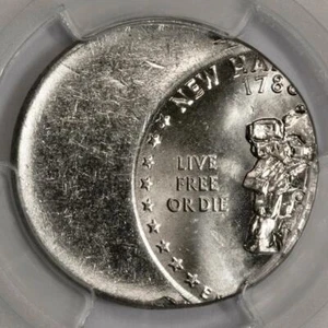2000 PCGS MS66 40% Off Center New Hampshire Quarter Mint Error Live Free Or Die - Picture 1 of 4