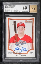 2009 Bowman Aflac All-American Auto Matt Lipka #AFLAC-ML1 BGS 8.5