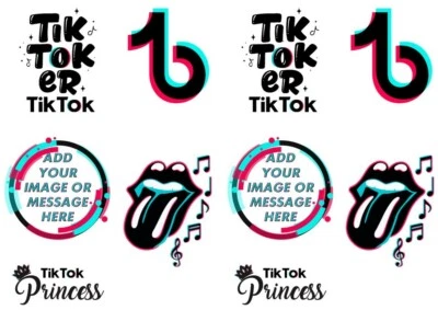 TikTok Princess / TikTok QueenPersonalised gift wrapping paper different choices - Image 1 of 4