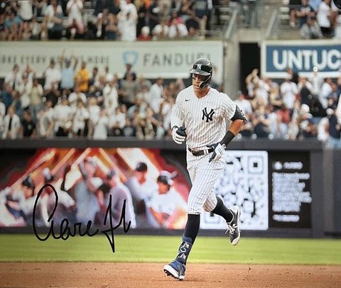 Aaron Judge NY Yankees Facsimile Autograph Signature 13 x 11 Poster All Rise! Cover