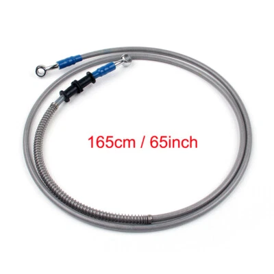 165cm/65" M10 Brake Oil Hose Line Banjo Fitting Stainless Steel End - Изображение 1 из 2