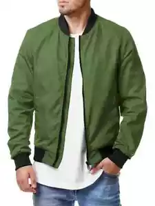 Men Spring Fall Casual Thin Jacket Lightweight Sportswear Full-Zip Coat * + - Picture 1 of 29