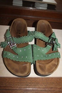 Sandalias Betula by Birkenstock Verde Estrás Talla 10 L#648 - Imagen 1 de 4