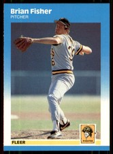 1987 Fleer Update Glossy Brian Fisher Pittsburgh Pirates #U-32