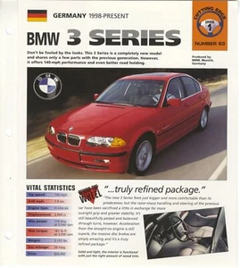 BMW Serie 3 IMP Hot Cars Folleto Especificaciones 1998-PRESENTE Grupo 1, No 63 - Imagen 1 de 3
