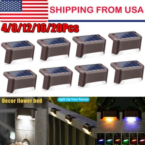 4/8/12/16/20Pcs Solar LED Deck Lights Waterproof Steps Light For Stairs Fence - Picture 1 of 31