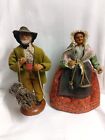 2 x Vintage Figures Dressed in Traditional Outfit Devillaine 