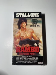 RARE NEW OLD STOCK RAMBO FIRST BLOOD PART 2 VHS SEALED WITH IVE WATERMARK! L@@K! - Picture 1 of 6