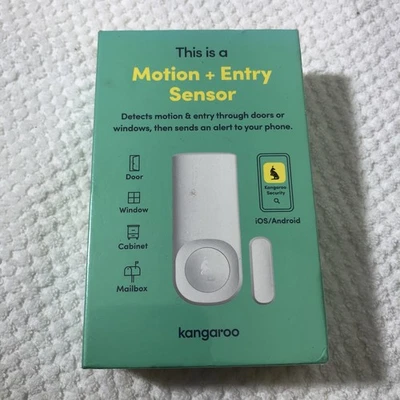 Kangaroo A0002 Indoor Motion & Entry Sensor White NEW For Door Window Security - Image 1 of 4