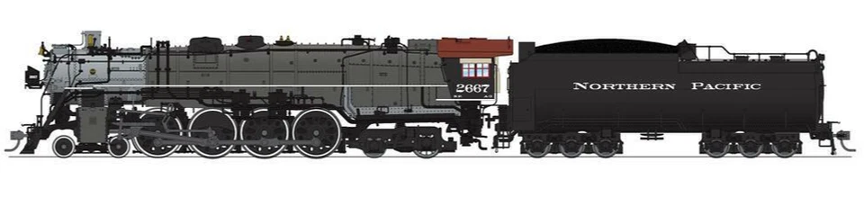 Broadway Limited 6962 HO Northern Pac A-3 4-8-4 2667 Paragon4 sonido/DC/DCC, humo Foto 1 de 1