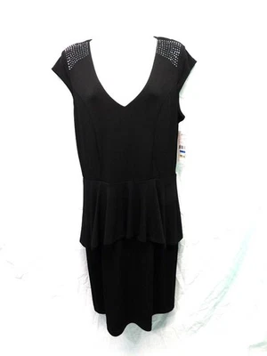 Karen Kane Size XL NWT Black Cross Creek Studded Shoulder Dress Sleeveless NEW - Image 1 of 4