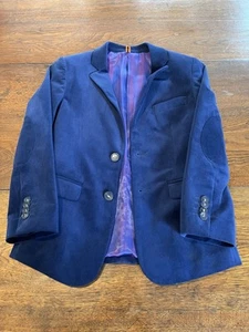 Marc Jacobs Blue Velvet Boys Blazer Formal Holiday Attire Size 10 - Picture 1 of 6