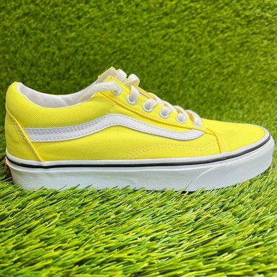 Tênis de skate esportivo Vans Old Skool feminino tamanho 5.5 amarelo branco preto - Imagem 1 de 4